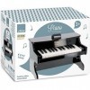 Vilac - Piano Electronique - Instrument de Musique - Jouet Educatif en Bois - Partitions Incluses - 25 Touches - Noir - pour 