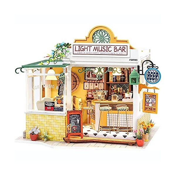 DLGF Maison de Poupée 3D à Léchelle 1:24 Maison Miniature a Construire Cadeaux de Décoration Dintérieur pour Adultes et Ado