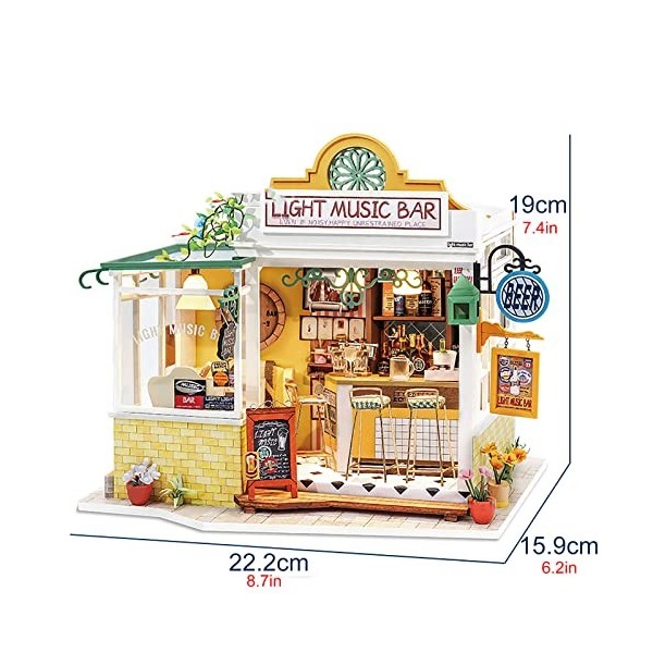 DLGF Maison de Poupée 3D à Léchelle 1:24 Maison Miniature a Construire Cadeaux de Décoration Dintérieur pour Adultes et Ado