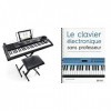 Alesis Melody 61 MKII - Clavier Électronique Portable 61 Touches avec des Enceintes Intégrées, Casque, Micro, Stand de Piano,