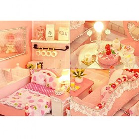 predolo Kits Dartisanat de Poupée Miniature de Maison de Poupée en Bois Bricolage pour Adultes