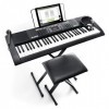 Alesis Melody 61 MKII - Clavier Électronique Portable 61 Touches avec des Enceintes Intégrées, Casque, Micro, Stand de Piano,
