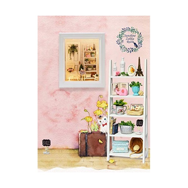 Kisoy Maison de poupée miniature romantique et mignonne, kit de bricolage créatif, cadeau parfait pour les amis, les amoureux