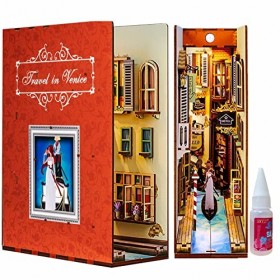 Desmond Kit de bricolage pour maison de poupée miniature - Puzzle en bois 3D avec capteur lumineux - Pour enfants et adultes