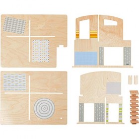 HABA 305638 Little Friends – City Villa Dollhouse- Quick and Easy Slide Together Assembly, no Tools Required-for Ages 3 and U