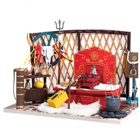 Maison De Poupée Miniature Bricolage Mini DIY Kit Dollhouse Maison en Bois Chambre Craft avec des Meubles de Maison de poupée