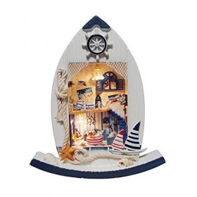 luckiner Maison de poupée de luxe faite à la main - Mini maison de poupée 3D en bois - Cadeau danniversaire