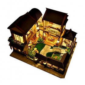 luckiner Maison de poupée lumineuse en bois faite à la main - Cadeau danniversaire pour adolescents et adultes