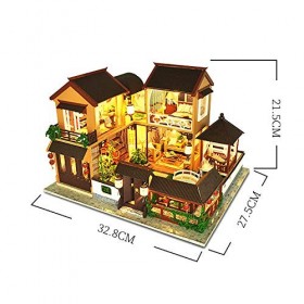 luckiner Maison de poupée lumineuse en bois faite à la main - Cadeau danniversaire pour adolescents et adultes