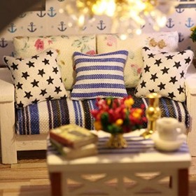 Kit de Maison de Poupées Miniatures, Bricolage 30 × 24 × 9, Assemblage en Bois, Maison Artisanale, Cadeau danniversaire éduc