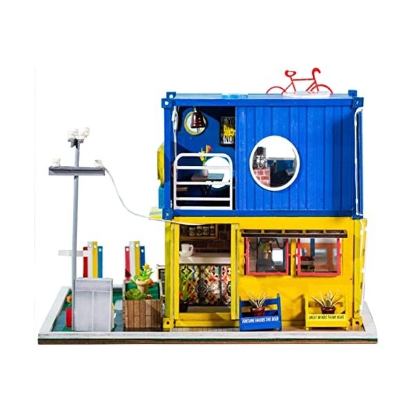 Kit Miniature de Maison de poupée Bricolage avec Meubles 3D Maison de poupée en Bois Artisanat Cadeaux for Les Cadeaux de noë