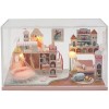Kit miniature fait à la main de maison de poupée en bois bricolage modèle de chambre de princesse Sunshine avec meubles et ho