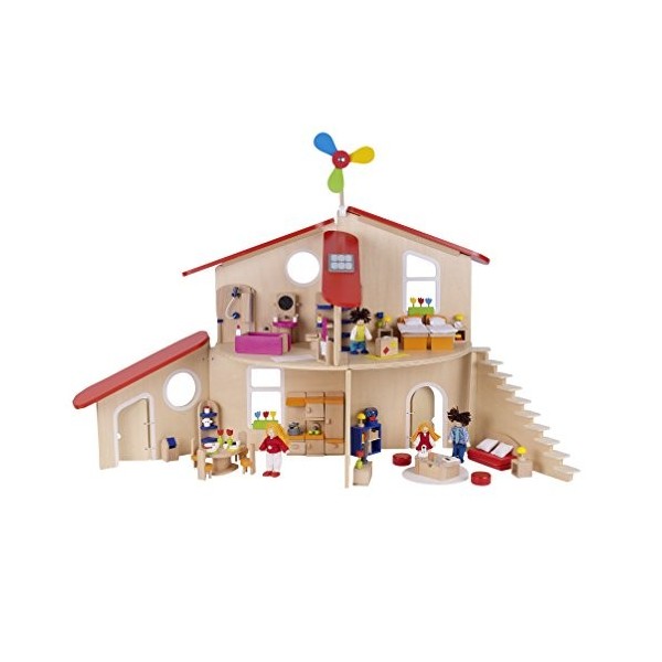 Goki- Maison de poupées-Ecologique, 51737, Multicolore