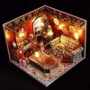 Nordic 3D Kit de modèle de Maison de Noël en Bois Bricolage Miniature Artisanat Kit de Meubles de Maison de poupée Cadeaux cr