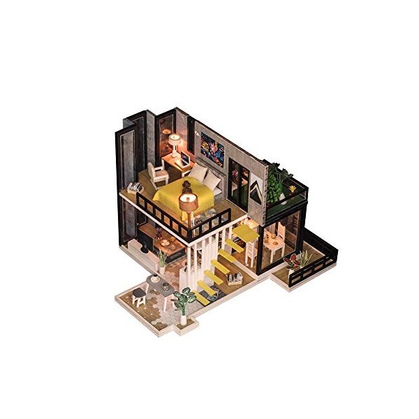 ERSD DIY Miniature Maison De Poupée Kit 3D Cabine Villa Septembre Forêt Modèle De Construction À La Main Enfants Anniversaire