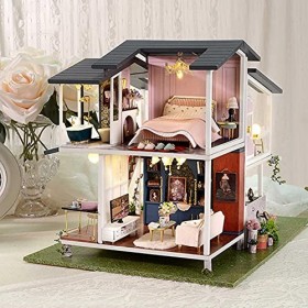 YunYe Kit Maison Miniature | Mini Maison de poupée en Bois 3D avec Meubles | Kit Maison de poupée à Construire pour Adultes |