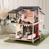 YunYe Kit Maison Miniature | Mini Maison de poupée en Bois 3D avec Meubles | Kit Maison de poupée à Construire pour Adultes |