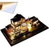 Maison de poupée miniature en bois japonais/bord de mer/marché automobile Kit de maison de poupée bricolage construction de v