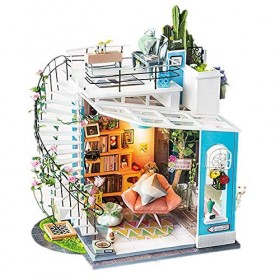 ChengBeautiful Bricolage Dollhouse DIY Kit Dollhouse Modèle de Construction Mini 3D avec des Meubles Cadeau danniversaire fo