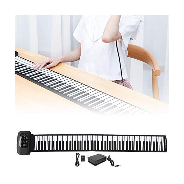 Roll-Up Piano, Silicone 88 touches Piano électrique Clavier Hand Roll Piano Cristmas cadeau danniversaire 88 Keys 