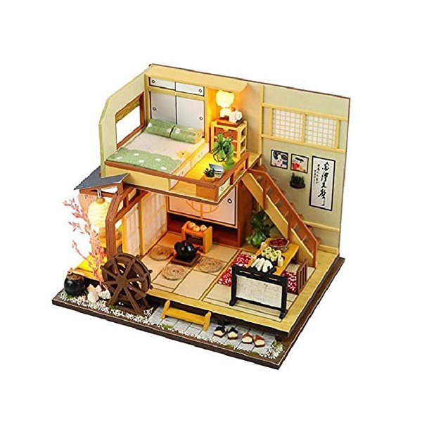 Bricolage Maison de Poupée en Bois Cottage Architecture Créative Assemblée de Maison de Poupée Japonaise Envoyer Petit Ami Ca