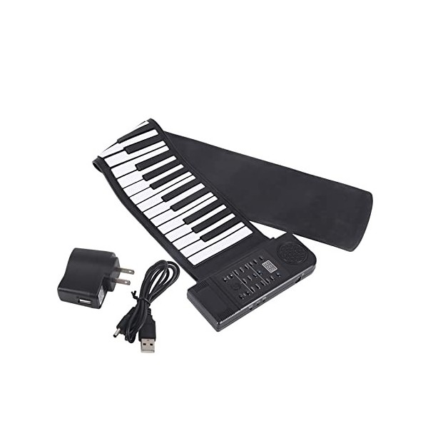 Piano Roll-Up, ASHATA Portable Pliable 61-Keys Roll up Soft Silicone Flexible Electronic Musique Numérique Piano Piano Nouvea