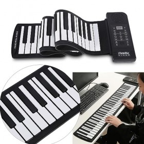 Piano Roll-Up, ASHATA Portable Pliable 61-Keys Roll up Soft Silicone Flexible Electronic Musique Numérique Piano Piano Nouvea