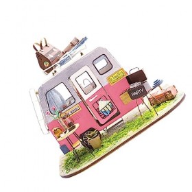 ibasenice Modèle De Maison Miniature Bricolage Maison Modèle Maison De Poupée en Bois Mini Maison Kit Fait À La Main Faites-L