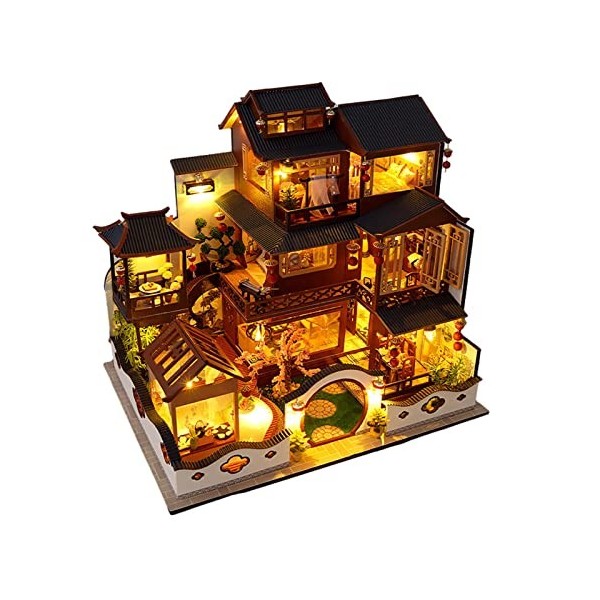MagiDeal Kit de Maison de Poupée 3D Miniature Bricolage Décoratif pour Les Amateurs Dartisanat Enfants Filles, Tapez B