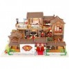 Kit de Maison De Poupée Bricolage, Kit de maison de poupée bricolage, meubles de maison de poupée en bois, modèle de lumières
