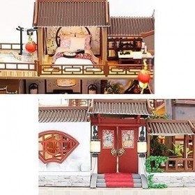 Kit de Maison De Poupée Bricolage, Kit de maison de poupée bricolage, meubles de maison de poupée en bois, modèle de lumières