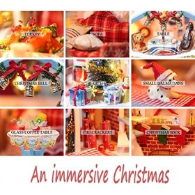 DTREEL Kits de Maison de poupées Bricolage Maison de poupée Artisanale Miniature avec Meubles Cadeaux artisanaux à léchelle 