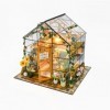 Flever Maison de poupée miniature à faire soi-même avec meubles pour cadeau romantique de Saint-Valentin maison de fleurs en