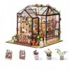 Flever Maison de poupée miniature DIY maison kit créatif chambre avec meubles pour cadeau romantique Saint-Valentin Jennys 