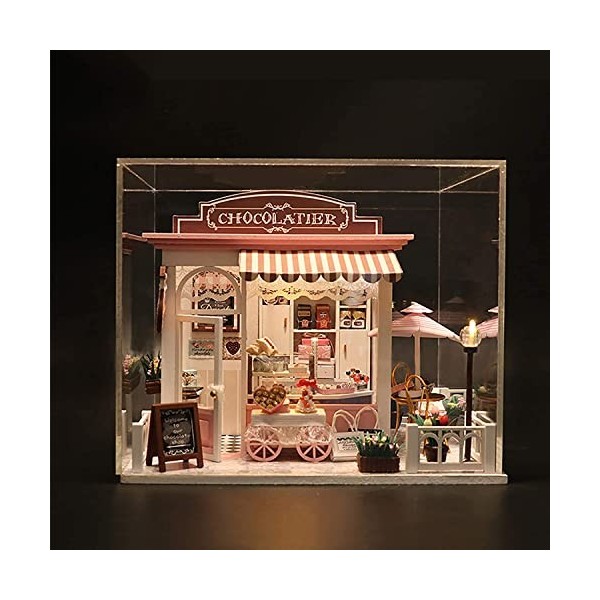 AKAZI Kit de Meubles de Maison de poupée Miniature Chambre de poupée Bricolage avec Housse Anti-poussière Assemblage daccess