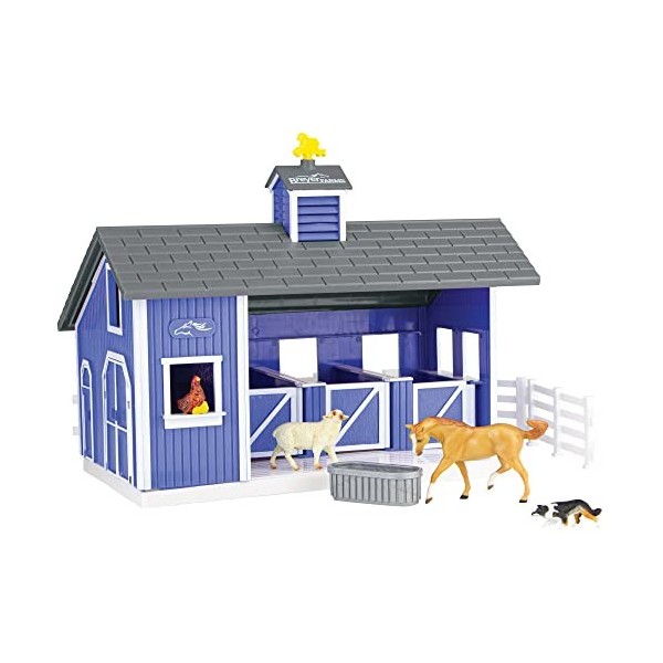 Breyer Horses Breyer Farms Home at The Barn Ensemble de jeu 10 pièces | 1 Stablemates Chevaux inclus | 38,1 x 10,2 x 25,4 cm 