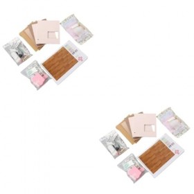 Toyvian Maison De Poupée en Bois 2 Pièces Maison Miniature Bricolage Assemblage Mini Maison Plaque Combinée Assemblée