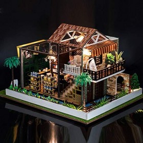 XCXDX Maison De Poupée Artisanale, Café Miniature Fabriqué À La Main, Jouets Modèles Assemblés