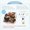 Flever Maison de poupée miniature DIY Kit de maison créative avec meubles pour œuvre dart romantique Cadeau Forest Teashop 