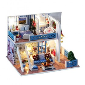 ibasenice 1 Jeu Cabine De Bricolage Jouet De Puzzle en Bois Jouets De Maison De Poupée Bricolage Jouets Miniatures De Maison 