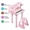 Piano Toys Clavier pour filles de 1 an et plus - Cadeau danniversaire pour tout-petits - Instrument de musique avec tabouret