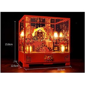 AKAZI Kit de Maison de poupée Miniature DIY Kits dartisanat Lumineux Maison de poupée Faite à la Main Modèle de Chambre avec