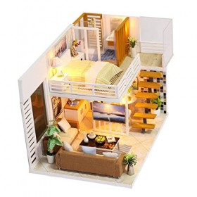 Toyvian Jouets Éducatifs 2 Pièces Miniatures Kit Miniature Maison Miniature Mini Maison Kit Maison Modèle Bricolage Maison Pu