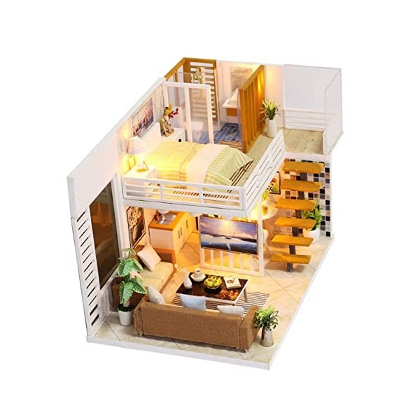 Toyvian Jouets Éducatifs 2 Pièces Miniatures Kit Miniature Maison Miniature Mini Maison Kit Maison Modèle Bricolage Maison Pu