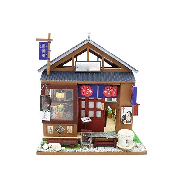 NXYDQ Main Dollhouse kit Maison de poupée en Bois Chambre Modèle Décoration-Miniature de Construire Size : with Dust Cover 