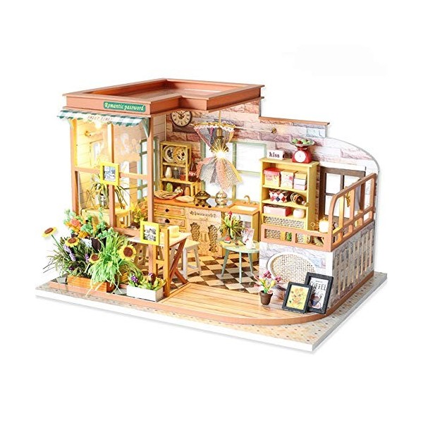 Kits de Maison Bricolage Salle Miniature Set-Woodcraft Construction Kit Modèle bâtiment en bois Set-Mini Maison artisanat Les