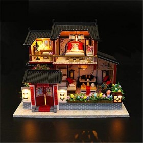 Kits de Maison Bricolage Salle Miniature Set-Woodcraft Construction Kit Modèle bâtiment en bois Set-Mini Maison artisanat Les
