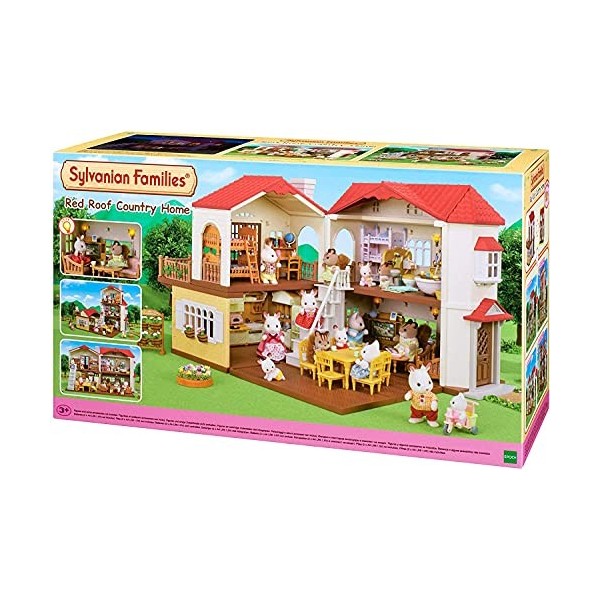SYLVANIAN FAMILIES-La Grande Maison éclairée Mini poupées et Accessoires, 5480 & La Cuisine aménagée Mini-poupées et Accessoi