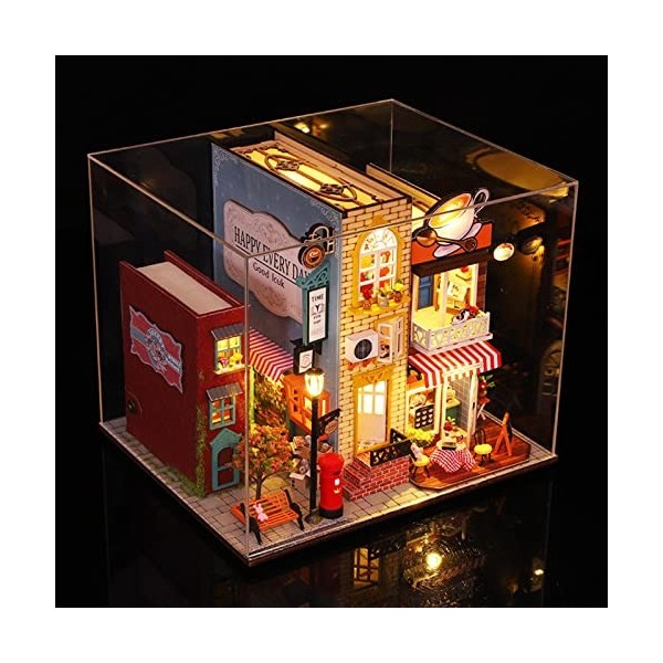 Kit de Bricolage de Maison de Poupée Miniature Inachevée Kit de Construction de Maison de Poupée pour La Décoration Intérieur