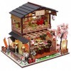 Maison de poupée miniature en bois à monter soi-même, kit de maison de poupée avec housse anti-poussière, mini maison de poup